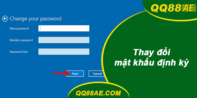 Đổi mật khẩu tài khoản QQ88 khi nghi bị lộ