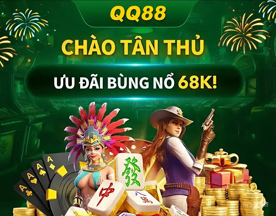 QQ88 8 QQ88 chào tân thủ ưu đãi bùng nổ 68k